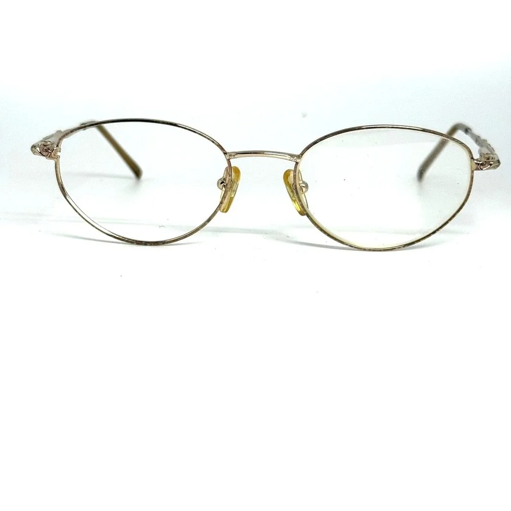 Rembrandt Shanghai Mocha Gold Oval Metal Eyeglass Frames 135 Vintage Style